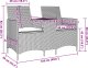 vidaXL Ogrodowa sofa 2-os. ze stolikiem i poduszkami, beżowy rattan PE 7