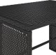 vidaXL 3-cz. zestaw mebli ogrodowych z poduszkami, czarny, rattan PE 10