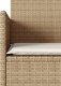 vidaXL Ogrodowa sofa 2-os. ze stolikiem i poduszkami, beżowy rattan PE 7
