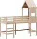 vidaXL Łóżko na antresoli, z drabiną i dachem, 90x190 cm, sosna 2