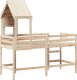 vidaXL Łóżko na antresoli, z drabiną i dachem, 90x190 cm, sosna 8