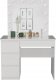 Topeshop Toaletka z lustrem, biurko, lewe, Mijas, 98x51x146 cm, biały, mat 2