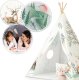 Ricokids Namiot tipi dla dzieci, Nukido, 114x114x165 cm, beżowy 11