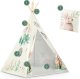 Ricokids Namiot tipi dla dzieci, Nukido, 114x114x165 cm, beżowy 13