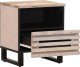 vidaXL Szafka nocna, 40x34x46 cm, bielone drewno mango 2