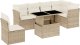 vidaXL 7-cz. zestaw wypoczynkowy do ogrodu, z poduszkami, beżowy 2