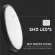 Lampa sufitowa V-TAC Plafon LED Okrągły V-TAC 24W IP44 30cm Czarny VT-8624 neutralna 1