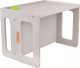 KiddyMoon Stolik + krzesło TC-001 MDF grey 61x44x44/30x30x30 Mebel zestaw mebelków 4
