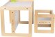 KiddyMoon KiddyMoon Stolik + krzesło TC-002 natural/white 61x44x44/30x30x30 Mebel zestaw mebelków 2