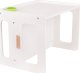 KiddyMoon Stolik + krzesło TC-001 MDF white 61x44x44/30x30x30 Mebel zestaw mebelków 5