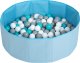 Selonis Suchy basen składany BS-100X z piłeczkami 6cm niebieski: biały-szary-turkus 80x23/300piłek Zabawka basen tekstylny 1