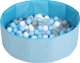 Selonis Suchy basen składany BS-100X z piłeczkami 6cm niebieski: szary-biały-transparent-babyblue 80x23/100piłek Zabawka basen tekstylny 1