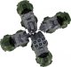 Mega Creative AUTO WOJSKO P/B 9CM MIX4 MC DISP 12/432 9