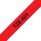 Brother Brother | TZe-421 Laminated Tape | Juodas on Raudona | TZe | 8 m | 9 cm 1
