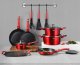 Zilner KOMPLET GARNKÓW z POWŁOKĄ MARMUROWĄ 15 EL. ZILNER CHERRY RED ZL-8591 3