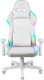 Fotel Deltaco Žaidimų kėdė GAMING Baltas LINE, RGB, kaklo pagalvėlė, nugaros pagalvėlė, balta / GAM-080-W 1