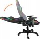 Fotel Deltaco Žaidimų kėdė GAMING Baltas LINE, RGB, kaklo pagalvėlė, nugaros pagalvėlė, balta / GAM-080-W 7