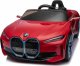 BMW Autko i4 na akumulator dla dzieci Czerwony + Wolny Start + EVA + Ekoskóra + Audio LED + Pilot 4