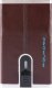 Piquadro Piquadro, Blue Square, Leather, Card Holder, Square Sliding System with Zipped Coin Pocket, PP4891B2R-MO, Mahogany, For Men For Men 1