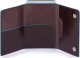 Piquadro Piquadro, Blue Square, Leather, Card Holder, Square Sliding System with Zipped Coin Pocket, PP4891B2R-MO, Mahogany, For Men For Men 1