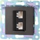 Onnline Gniazdo RJ45/RJ11, czarne, GAMA ONNLINE 3