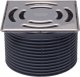 HL Nadstawka rama ze stali szlachetnej 145x145mm/ kratka ściekowa ze stali szlachetnej 138x138mm do wpustów stropowych 1
