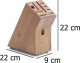 Zeller Bambusowy stojak na noże, blok do noży - 22x22x9cm 2