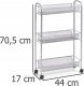Zeller Wielofunkcyjny mobilny organizer do kuchni lub łazienki, 3 siatkowe półki , 4 kółka, materiał metal, marki Zeller 2