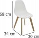Atmosphera Nowoczesne krzesło do pokoju dziecięcego w kolorze białym, krzesło plastikowe, ergonomiczne krzesło, białe meble dziecięce 5