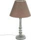 Atmosphera Lampka stojąca z drewnianą podstawką, ciekawy dodatek do oświetlenia pomieszczeń w stylu vintage 1