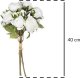 Atmosphera Bukiet sztucznych róż, 40 cm, kolor biały 2
