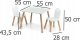 Zeller Zestaw mebelków dla dzieci Scandi, 2 krzesła + stolik,meble dla dzieci 3