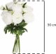 Atmosphera Bukiet sztucznych kwiatów, 13 piwonii w kolorze białym, wys. 50 cm 3