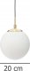Atmosphera Okrągła lampa wisząca DRIS, biała kula, Ø 20 cm 4