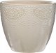 Atmosphera Doniczki ceramiczne, 3 sztuki, beżowe, z ornamentem 2