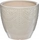 Atmosphera Doniczki ceramiczne, 3 sztuki, beżowe, z ornamentem 3