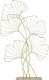 Atmosphera Dekoracja metalowa GINKO, 57 cm, liście miłorzębu 4