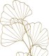 Atmosphera Dekoracja metalowa GINKO, 57 cm, liście miłorzębu 10