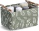 Zeller Pojemnik do przechowywania, bawełniany z uchwytem, motyw liści 3