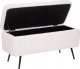 Atmosphera Pufa ze schowkiem, tapicerowana z efektem boucle, 100 x 40 x 48,5 cm 1