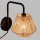 Atmosphera Kinkiet ścienny z abażurem z plecionki Jily, metalowy, Ø 18 cm 1