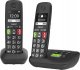 Telefon stacjonarny Gigaset GIGASET E290A Duo schwarz schnurlos analog DECT Grosstaste 2 Mobilteile Anrufbeantworter 1