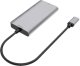 HUB USB Deltaco USB-C šakotuvas DELTACO USB-C 3.1 Gen 1, 3x USB-A, SD/mSD skaitytuvas, spc pilka / USBC-HUB200 1