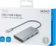 HUB USB Deltaco USB-C šakotuvas DELTACO USB-C 3.1 Gen 1, 3x USB-A, SD/mSD skaitytuvas, spc pilka / USBC-HUB200 2