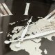 Eurofirany Nowoczesny zegar ścienny kontynenty 60X6X60 czarny 3