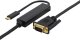 Kabel Deltaco Kabelis DELTACO USB-C - VGA, QWXGA 2048x1152 60Hz, 5m, DP 1.2 Alt Mode, juodas / USBC-1089-K 1