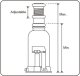 King Tony PODNOŚNIK HYDRAULICZNY SŁUPKOWY 15T, ZAKRES 230 - 460mm King Tony 1