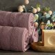Eurofirany Ręcznik frotte z welurową bordiurą i lśniącą nicią GLORY 70X140 liliowy 4