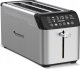 Toster TurboTronic Toster TurboTronic na 4 kanapki opiekacz do tostów grzanki kromek 1600w 7 poziomów opiekania cyfrowy wyświetlacz Srebrny 2