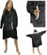 kontrast Ciepła gruba bluza z kapturem kocobluza oversize czarna 1